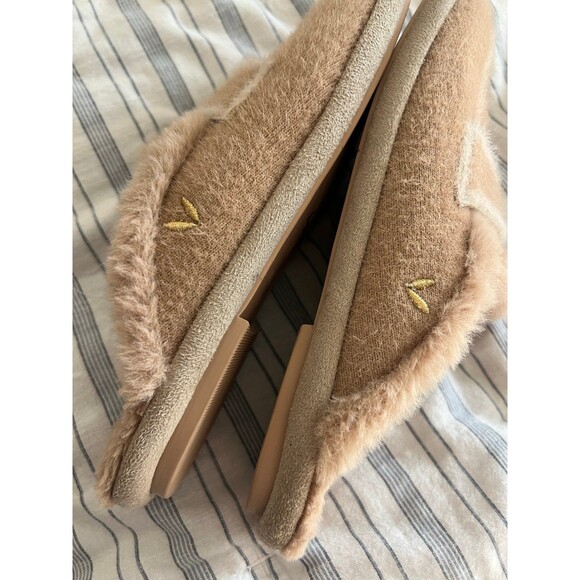 VIVAIA Round Toe Fluffy Mule Slippers in Khaki Brown Women’s Size 39 - Picture 5 of 10